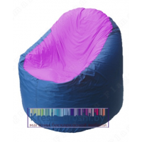 Кресло-мешок Bravo синее, сидушка сиреневая